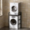 MSFE Meuble étagère de Rangement Dessus Machine à Laver,Kit d'empilage pour Lave-Linge et Sèche-Linge à Chargement Frontal,3 Hauteurs Réglables,Capacité de Charge de 350kg,Produit Breveté, Noir