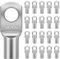 Flintronic 20Pcs Tinned Copper Terminals Connectors, SC4-6 Battery SC Ring Terminal Connectors Set, Battery Cable Ends Lugs, Bolt Hole Crimp Terminals Connector for Electric, Auto, Boat, Car