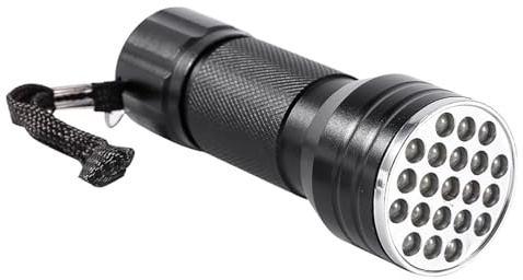 Tbest UV -Torch Ultraviolett Taschenlampe, Tragbare Lampe, Hochwertige 21 LED -Taschenlampe Lampen Lampen Urin Detektoren Blacklight für Haustierdeltektor, Flecken auf Kleidung Teppichteppichen Finden