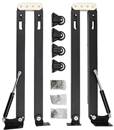 HFRSE Zubehör for Versteckte Desktop-Klappanschlüsse, Herunterklappbare Stretch-Esstisch-Barschrank-Schrank-Scharniere, Komplette Sets