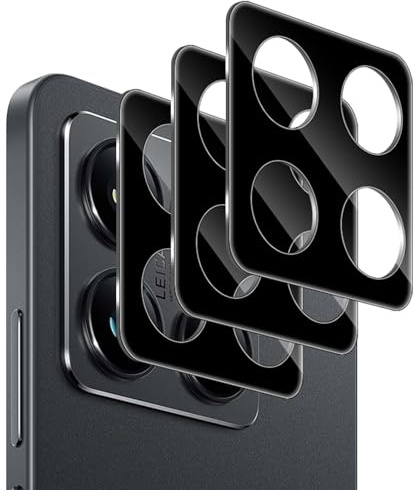 Haofun 3 Piezas Protector de Lente de Cámara Compatible con Xiaomi Mi 14T, Cristal Vidrio Templado 9H, Anti Arañazos, Sin Burbujas, HD Cristal Templado