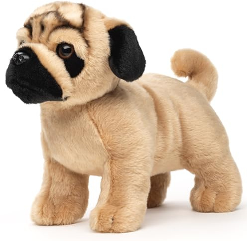 Uni-Toys - Eco-Line - Mops, stehend (ohne Leine) - 26 cm (Länge) - Plüsch-Hund - Plüschtier, Kuscheltier