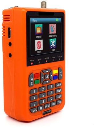 Satellite Finder, V9 Satellite TV Finder Digital Signal Meter 3.5'' DVB-S DVB-S2 Satellite Meter Finder VS V8 Finder 2 WS6933(Nero)