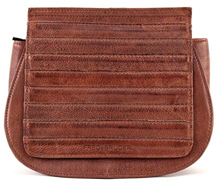 FREDsBRUDER Bee kleine Damen Umhängetasche aus weichem Leder rustic cognac (28 x 18 x 7 cm)