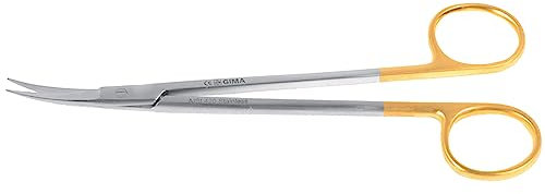 Gima - Kelly Schere, gebogene, mit spitzen Enden, 16 cm, mit sehr starken Spitzen, die den Chirurgen hohe Präzision gewährleisten, 38521