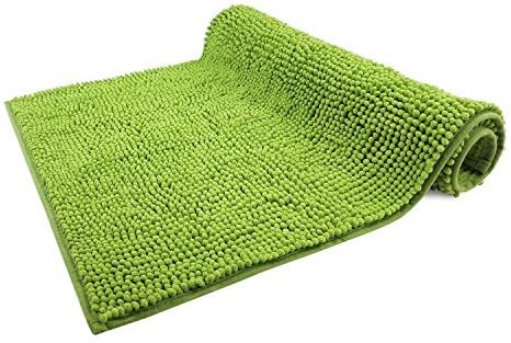 WohnDirect Badematte 70 x 120 cm | Grün - rutschfest & Waschbar - Badezimmerteppich zum Set kombinierbar, Badvorleger, WC Garnitur, Badteppich