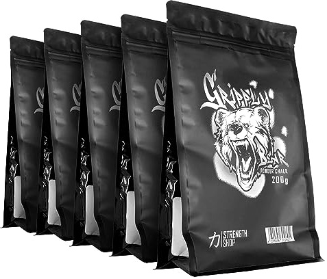Strength Shop Magnesia Chalk, 100% natürliche Kletterkreide für maximalen Grip, Boulder Chalk ideal geeignet für Klettern, Bouldern, Gewichtheben, Calisthenics, Turnen & Gym