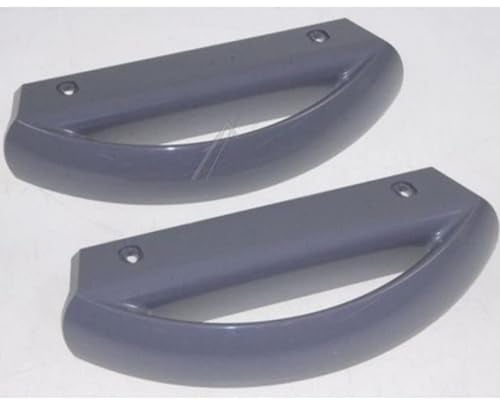 UNIVERSALE Kit 2pz Manici Maniglie Porta Frigorifero Aeg Electrolux Rex Zoppas 20,5cm Grigie