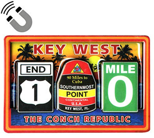Key West Florida Ikonen doppellagiger MDF-Magnet, 5,7 x 8,9 cm