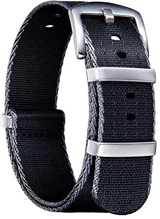 BINLUN Nylon Uhrenarmbänder Dick Premium Ballistic Multicolor Ersatzuhrenarmbänder mit Schwarz/Silbe Edelstahlschnalle für Männer Frauen 18mm 20mm 22mm 24mm (Upgrade Design Version)