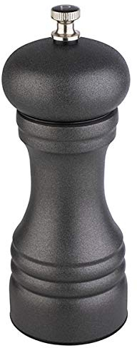 APS Pepper mill Gunmetal, pepper shaker, pepper dispenser, grinding mechanism made of stainless steel, grinding degree infinitely variable, 6 x 6 cm, height 15,5 cm