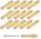 Shuny 15 x Wooden File Handles, Wooden File Handles with Strong Metal Clamps, Length 90 mm, Suitable for 4 to 6 Inch Files of Different Shapes