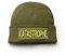 tshirtladen Mütze Katastrophe Wintermütze Unisex perfekt für den Winter, Farbe: Olive