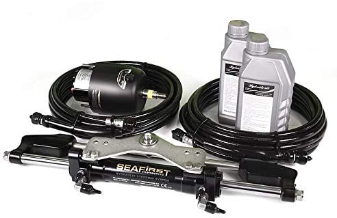 BTK Kit Timoneria Idraulica Seafirst per Motori Fuoribordo Fino a 350 HP con Pompa Cilindro Olio Tubi Idraulici
