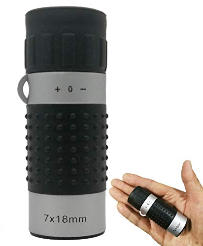AniWorld Mini Fernrohr Pocket 7x18 Spektiv Handheld Klein Winziges Teleskop Small Monokular Wasserdicht Tragbar Spektiv für Vögel Beobachtung Zielschießen