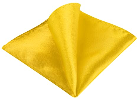 Allegra K Herren Square Hochzeit Einfarbig Einstecktuch Taschentuch Gelb One Size