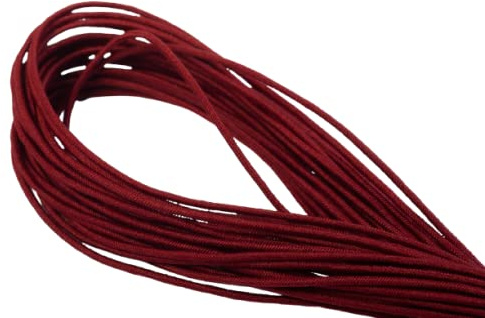 Elastische Kordeln/Hutgummi 1mm dick in 19 Farben 09 / dunkelrot 10 m