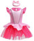 Lito Angels Vestito Tutina Bella Addormentata Principessa Aurora con Fascia per Bimba Taglia 9-12 Mesi, Rosa Caldo