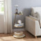 [en.casa] Tavolino da Divano (AxLxP) 74 x 46 x 37 cm Tavolino Basso con Telaio in Metallo e 3 Piani d'Appoggio - Marmo Bianco/Marmo Nero