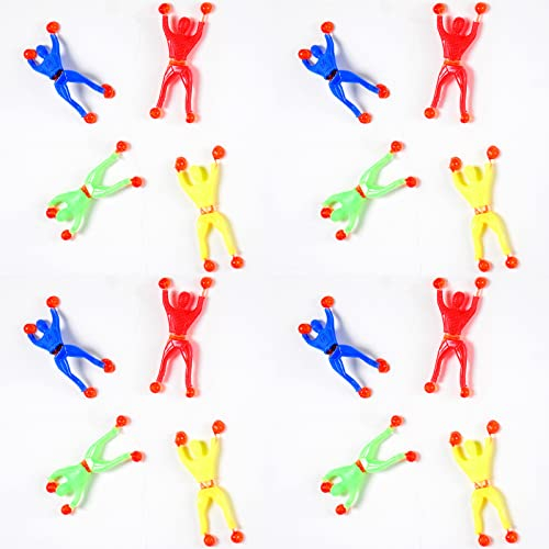 YUTOU 20 Stücke Männer Fensterkletterer Männer Fenster Klettermann Spielzeug Klebrige Wand-Kletter-Spider-Man Fensterwanderer Crawler Dehnbar Klebrige Spielzeug für Kinder Party