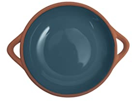 Dexam Sintra Petit plat à tapas en terre cuite émaillée Bleu encre