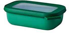 Mepal - Multi Bowl Cirqula Rectangular - Vorratsdose mit Deckel - Geeignet als Luftdichte Aufbewahrungsbox für den Kühlschrank, Mikrowellengeschirr & als Frischhaltedosen - 500 ml - Vivid green