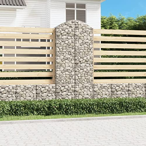 Yolola Paniers de gabion en gabion avec arc surélevé 100 x 50 x 220/240 cm - Panier décoratif Fences en pierre avec arc haut - Panier à gabions renforcé - Gabions