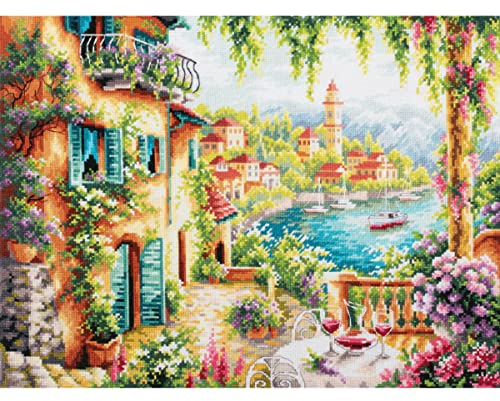 Magic Needle 250-706 ZW Sommer in Lombardei Kreuzstichset mit Zählmuster Zweigart Edition, Baumwolle, multifarbig, 40x30cm