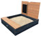 AXI Mandy Bac à Sable en Bois avec Banc, Espace de Rangement, Couvercle et Tableau Noir - 100 x 90 cm | Bac à Sable en Anthracite et Marron avec Tapis de Sol