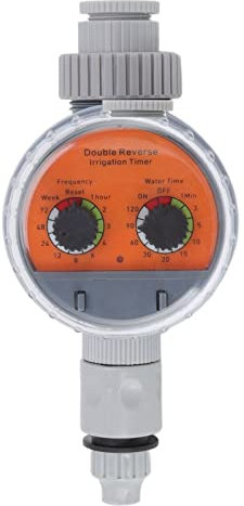 Tyenaza Minuterie D'arrosage, Minuterie D'irrigation Programmable Vanne à Boisseau Sphérique à Double Cadran IP67 Minuterie D'irrigation Automatique sans Pression étanche pour Cours Balcons