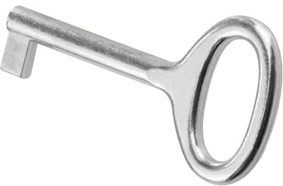 Gedotec Möbelschlüssel vernickelt | 1 Stück | Bartschlüssel Metall | PAGANINI | Deko Ersatz-Schlüssel antik | 35 mm | Ersatzschlüssel | Schlüssel mit Euro-Sperre | Zusatzschlüssel für Möbel-Schloss