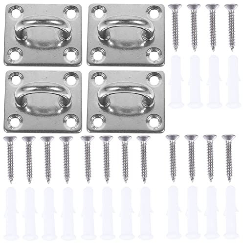 KICHOUSE Deckenhaken aus Edelstahl 304 4 Stück robuste -Aufhänger Hängemattenhaken Befestigungshaken für Innendecken Montagezubehör