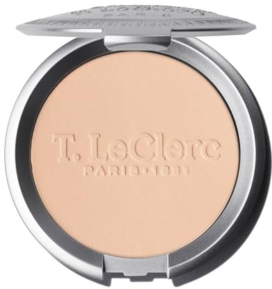 T. LeClerc – Kompaktes Puder, Dermophile Pflegeformel, Farbton 06 Sand, Made in France, dermatologisch getestet