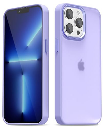 oakxco Custodia per iPhone 13 Pro Max Matte Trasparente Cover, Ultra-Sottile Morbido Anti-impronte, Resistente ai Graffi,Custodia Posteriore Glassata Traslucida Opaca, Viola Chiaro