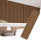 IZODEKOR Acoustic Wall Panels, 3D Wall Panels, Sound Proofing Slat Wall Panelling, MDF Paneling Strips, Acoustic Wall Panels Wood for Media Wall, Acoustic Panels, 4 Pack, 240x60cm | Walnut