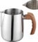 Milk Jug for Coffee Machine,304 Stainless Steel Milk Frothing Pitcher,Comfortable Wooden Handle,Steaming Jug for Barista Making Latte Art,Cappuccino,Espresso(900ml/30oz)