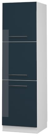 Vicco Küchenschrank Fame-Line, Dunkelblau Hochglanz, 60 cm