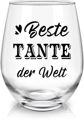 Joymaking Weinglas Geschenk für Beste Tante - Weihnachten, Geburtstag - Beste Tante der Welt 17oz