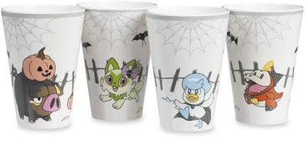 Pokémon Center Lot de 4 gobelets Pokémon Halloween 355 ml