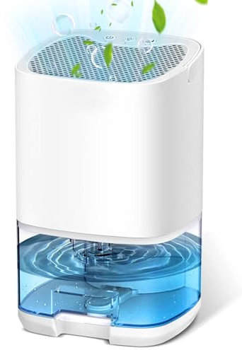 Dehumidifier 1000ML, Portable Electric Dehumidifiers for Home, Small Dehumidifier with 7 Colorful LED, Ultra Quiet & Auto Shut Off, Ideal Energy Efficient Dehumidifier for Bedroom, Bathroom
