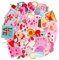 100 Stück Love Sticker Valentinstag Wasserdichte Aufkleber zum Valentinstag für Kinder Niedlich Computer Sticker Deko Graffiti Decal mit Liebe & Herz Motiven für Laptop Computer Telefon Gitarre (Rosa)