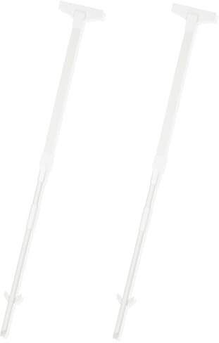 2pcs Sign Posts Yard Sign Stakes Outdoor Sign Clip Holder on Ground for Middle Size Metal Acrylic Thin Signs(White, 4 Feet High)