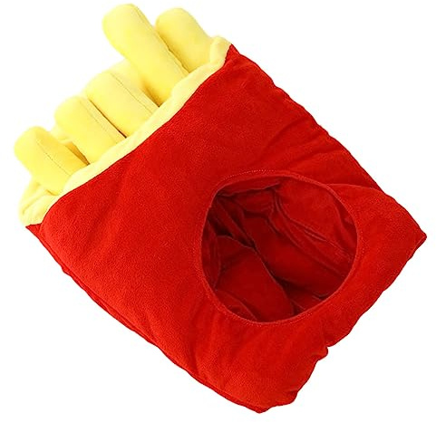 VALICLUD 1stück Lustiger Plüsch-hut Mit Pommes-form Adorable Kopfbedeckung Für Partys Und Kostüme Bequemes Accessoire Aus Hochwertigem Plüsch Für Fotos Und Tägliches Tragen Für