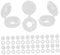 CHILDWEET 100pcs Screw Cover Stainless Screws Number Adhesive Furniture Sliders Drywall Anchor Square Furniture Pads Black Screw Caps Bolt Stool Filler Stickers Faucet Hole Plugs White Abs