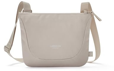 LARKSON Umhängetasche Herren & Damen Beige - Henrik - Sacoche Bag Schultertasche Flach - Kleine Messenger Tasche zum Umhängen - Wasserabweisend