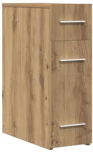 vidaXL Moderner Apotheker Schrank Mit 3 Geräumigen Schubladen Stylische Holzwerkstoff Aufbewahrungslösung Für Wohnzimmer Und Schlafzimmer Effiziente Organisationslösungen Möbel