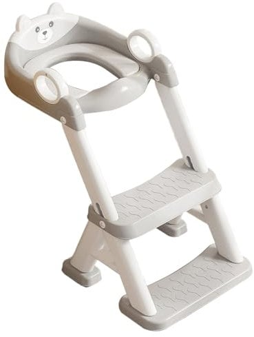 Höhenhilfen Höhenverstellbar 2 in 1 Toilettensitz mit Hocker Töpfchenlernsitz für Toilette, Baby Werkzeuge mit Anti-Kappenschutz