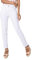 Nina Carter P189 Mom Fit Pantalon en jean pour femme, taille haute, coupe droite, look usé, Blanc (P189-10), M
