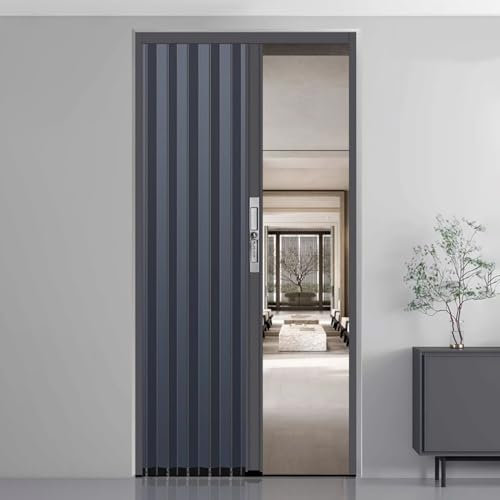 Porta a Soffietto da Interno In Alluminio Porta Interna a Fisarmonica con Serratura, per Impieghi Gravosi Porte a Soffietto per Cucina, Camera da Letto, Bagno, Risparmio di Spazio Porte Personalizzabi