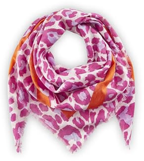 CODELLO Damen Tuch aus Organic Cotton mit Leomuster